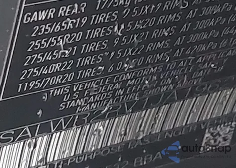 2018 Land Rover Range Rover Sport Hse из США, поврежденный, VIN SALWR2RV1JA196299